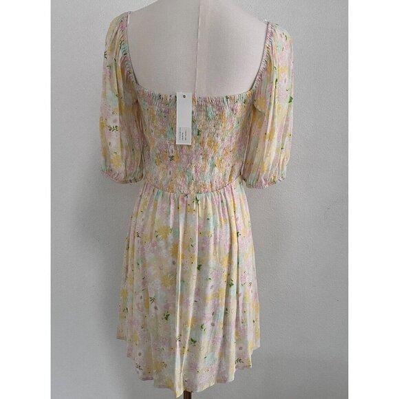 Sophie Rue by Anthropologie Puff Sleeve Mini Floral Dress Cottagecore - Picture 5 of 10